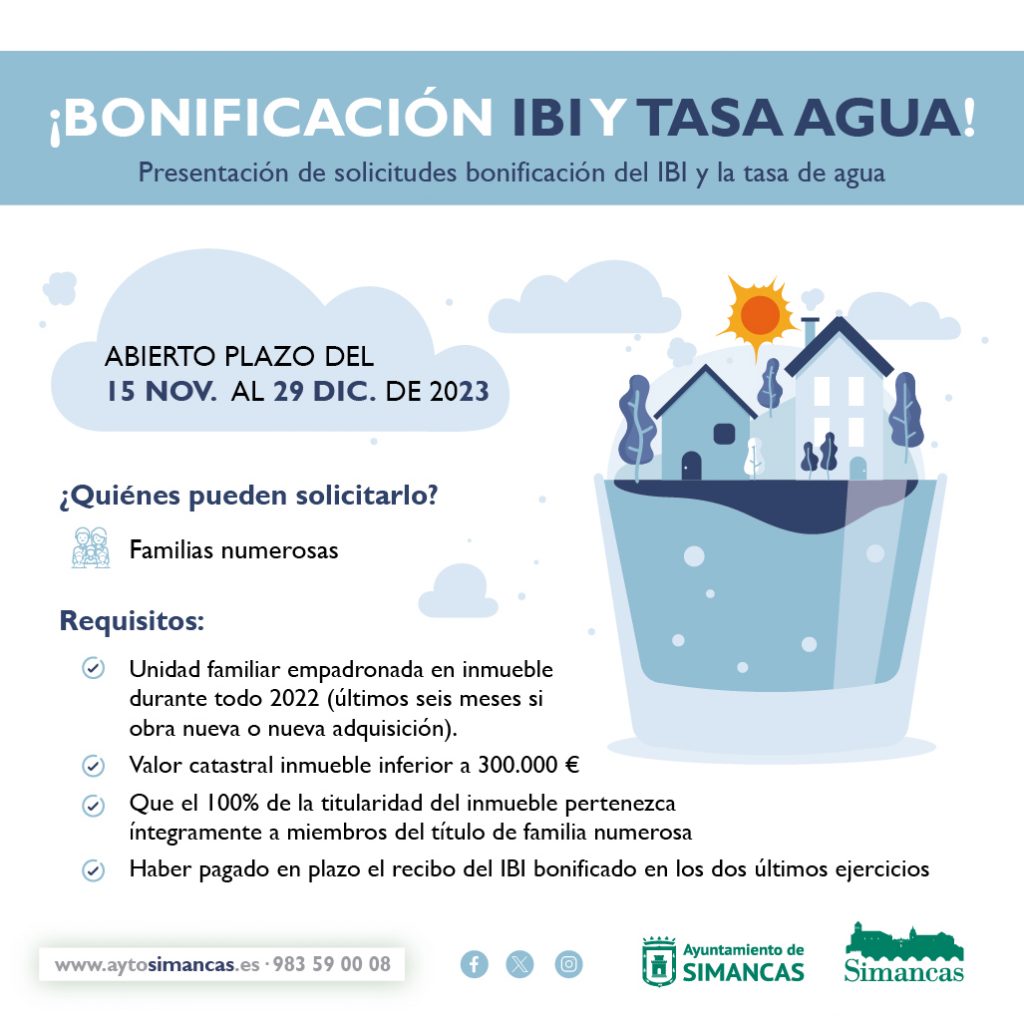 Solicitud bonificación IBI y tasa de agua - Web Oficial del ...