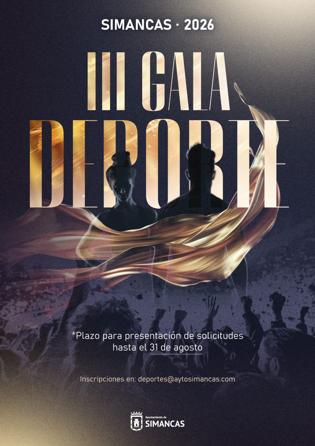 Cartel oficial de la III Gala del Deporte de Simancas 2026