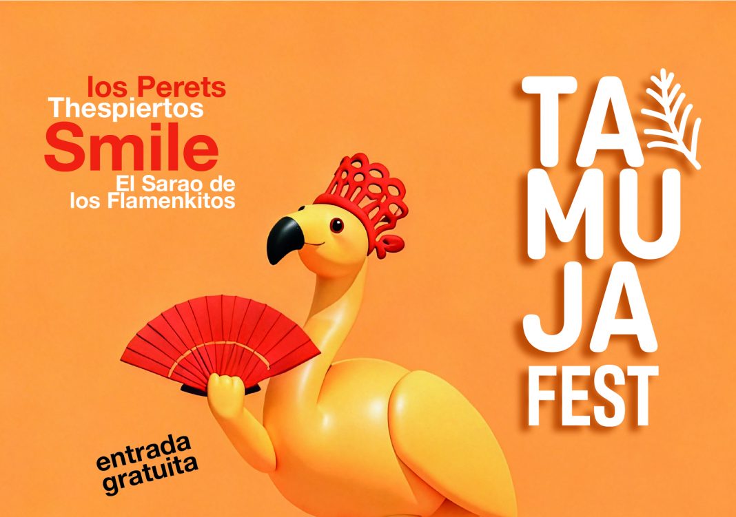 Cartel de Tamuja Fest 2026 en Simancas, festival gratuito en Entrepinos con música, market, foodtrucks y actividades familiares.