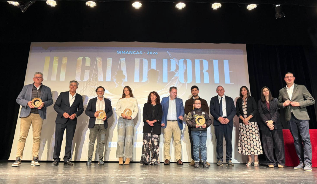 III Gala del Deporte de Simancas 2026 celebrada en el Centro Cultural La Vaguada para reconocer a los deportistas del municipio.
